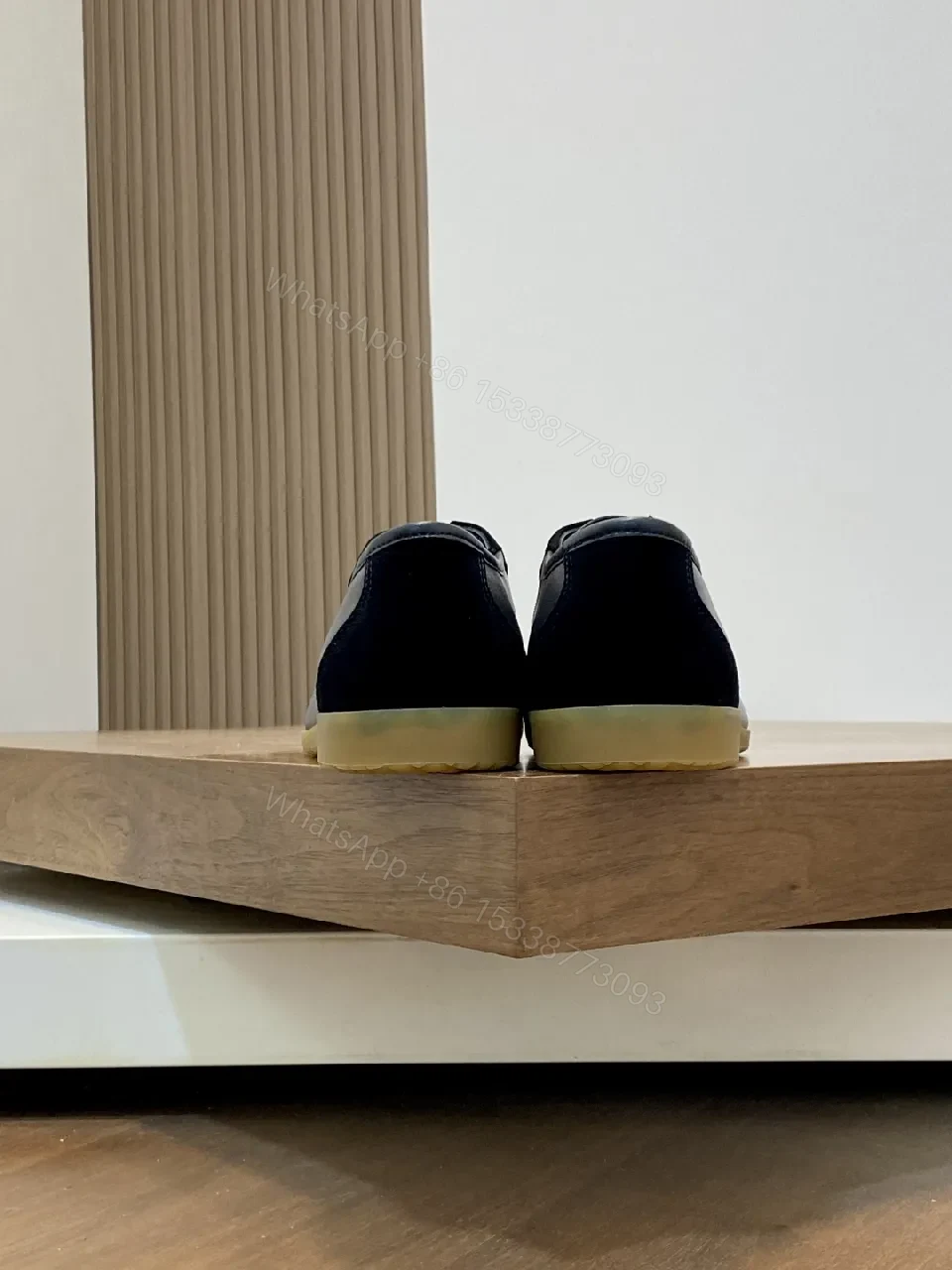 View 9 of Black + Leather + Sneaker + Subtle Designer Accents + Sneakers