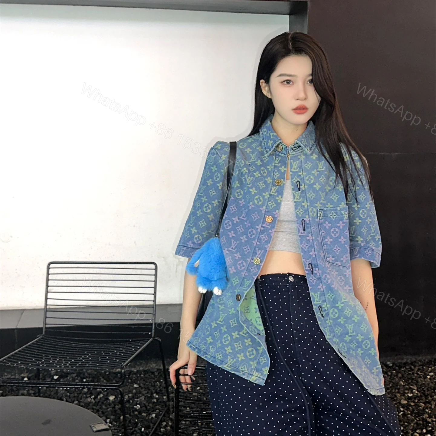 View 20 of 高仿LV*SS23系列1AB92X彩色提花牛仔套裝