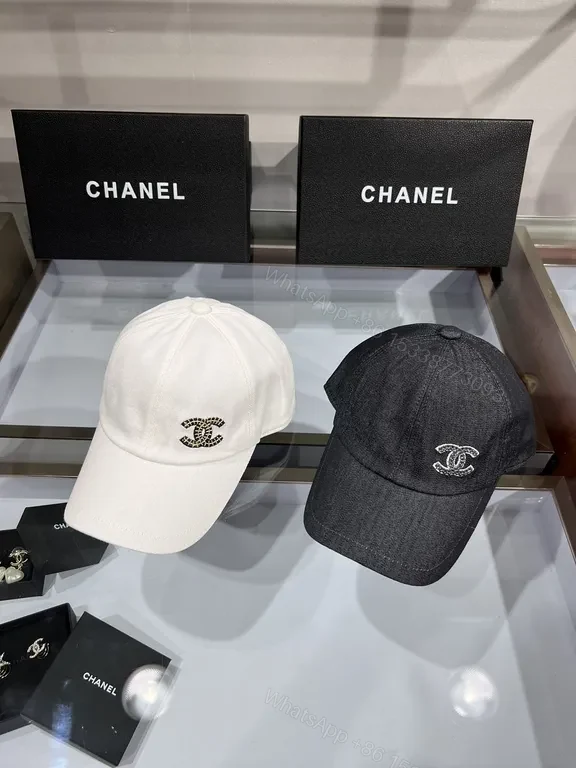 Minimalist Chanel-Inspired Cap: White/Charcoal, Casual Luxe — view 1
