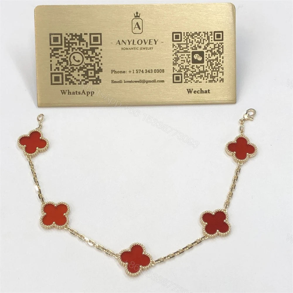 VCA Vintage Alhambra Bracelet 5 Motifs Carnelian VCARD35500 — view 1