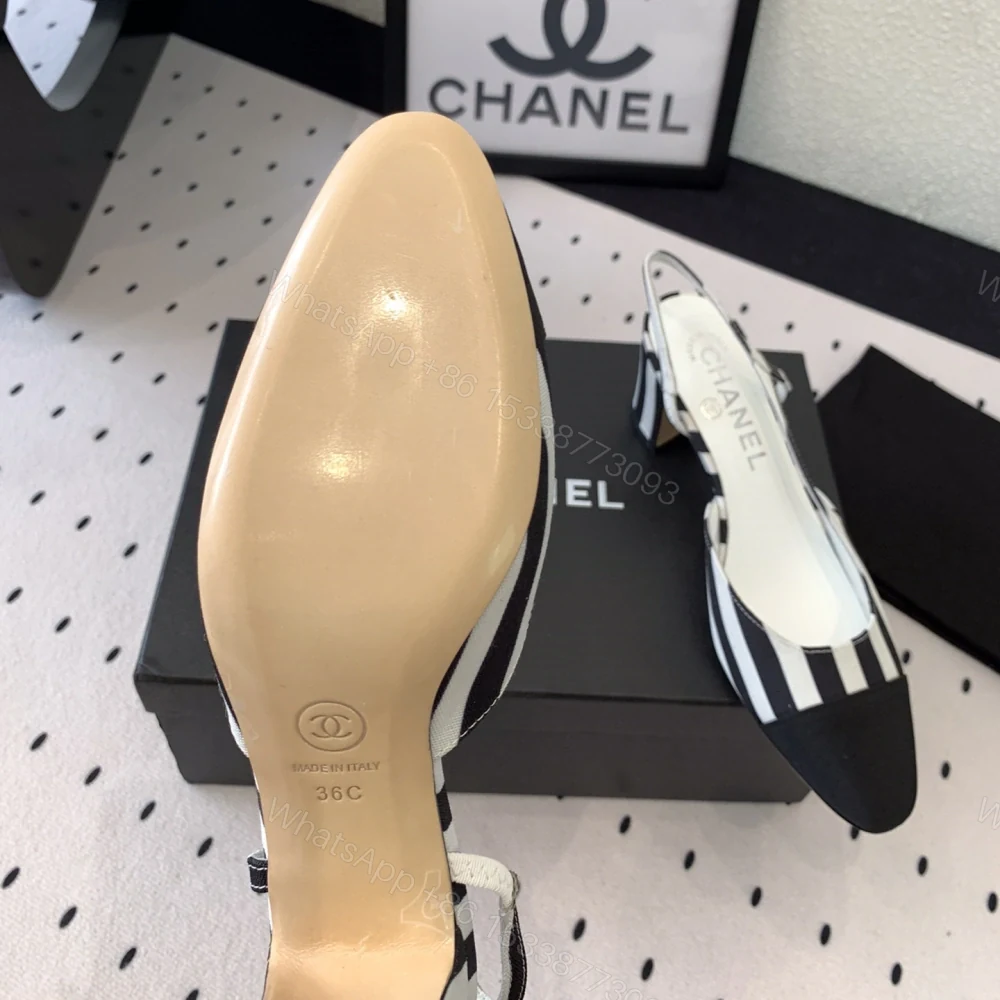 View 9 of 高仿Chanel*G31320B套腳露跟休閒單鞋斑馬色5.5CM免檢版