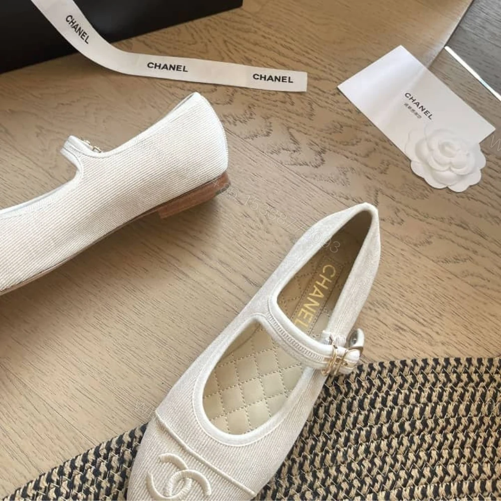 View 3 of Chanel Mary Jane Ballet Flat Beige