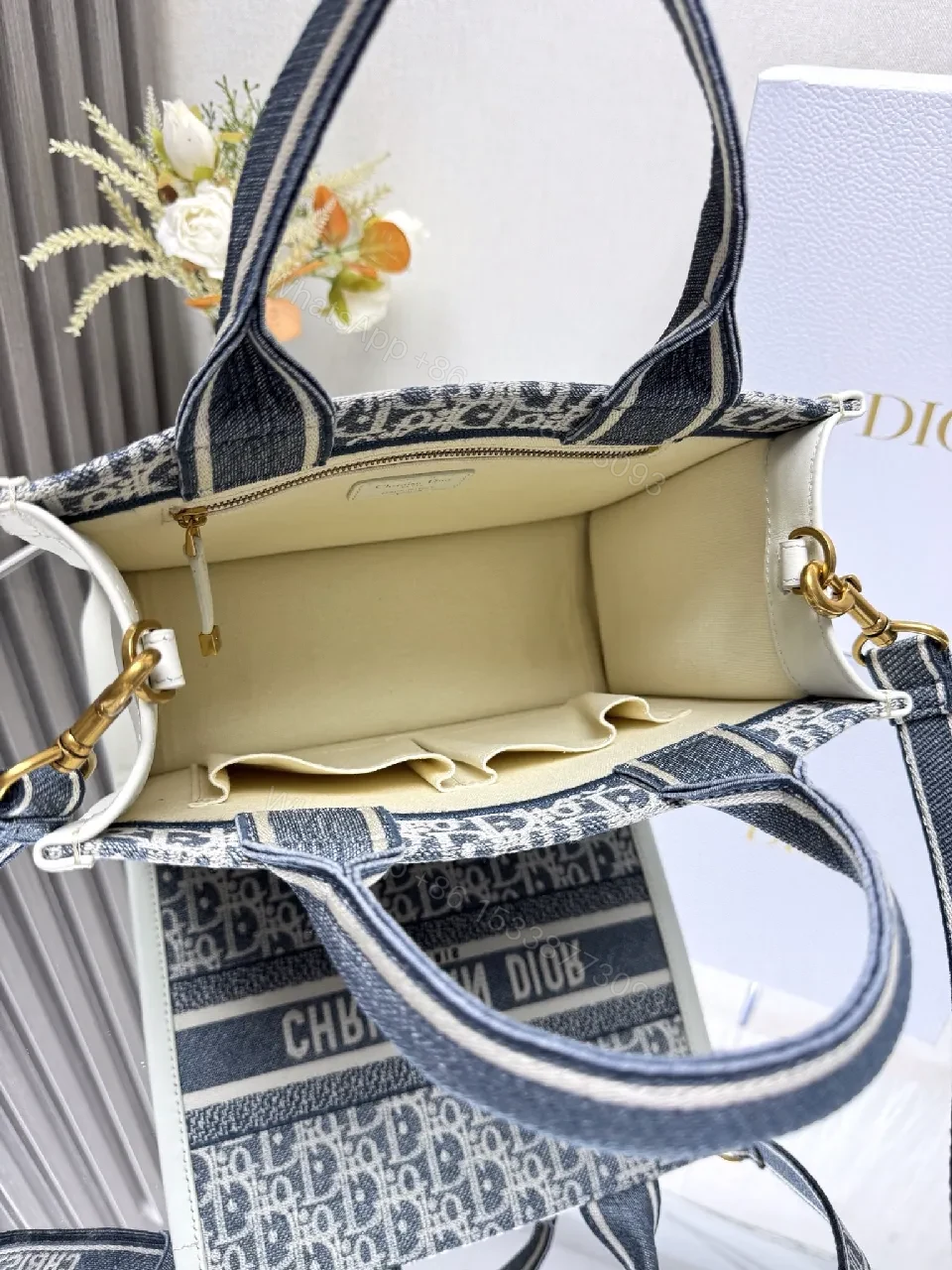 View 8 of Denim-Patterned Luxury Tote: Bold Modern Craftsmanship
