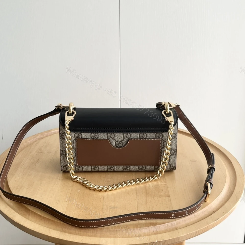 View 4 of Gucci Padlock Small Shoulder GG Supreme Canvas Black 22Cm ‎735103 KLQJG 9785