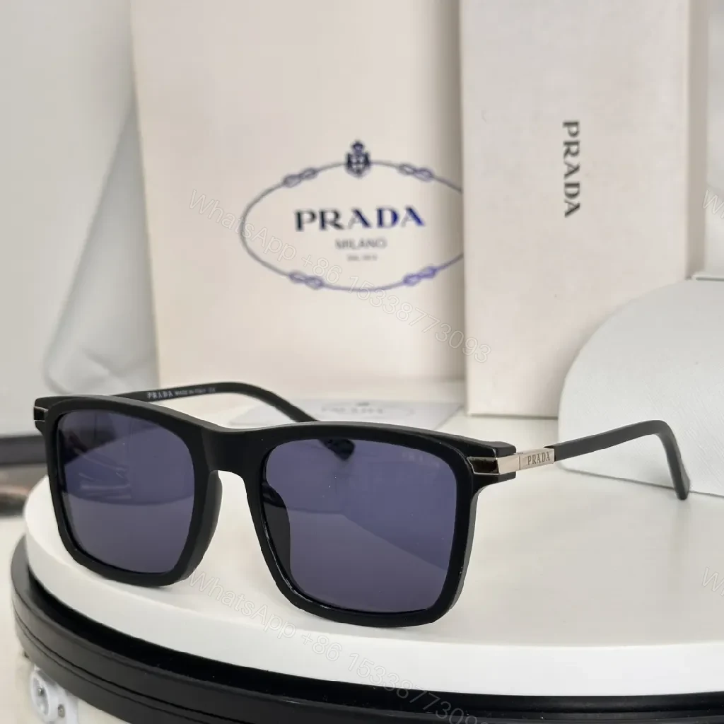 View 3 of Bold Black Acetate Sunglasses: Modern Square, Gradient Lenses