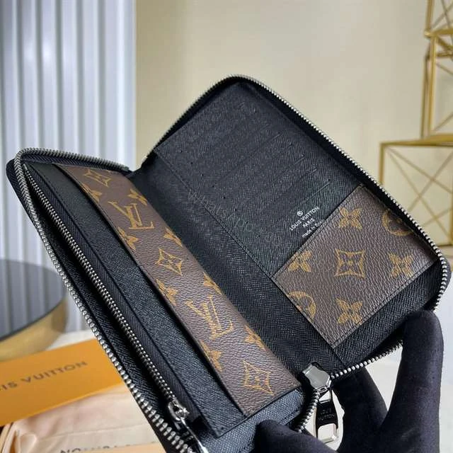 View 7 of Louis Vuitton Zippy Wallet Vertical Monogram Macassar Canvas M60109 – RRG069