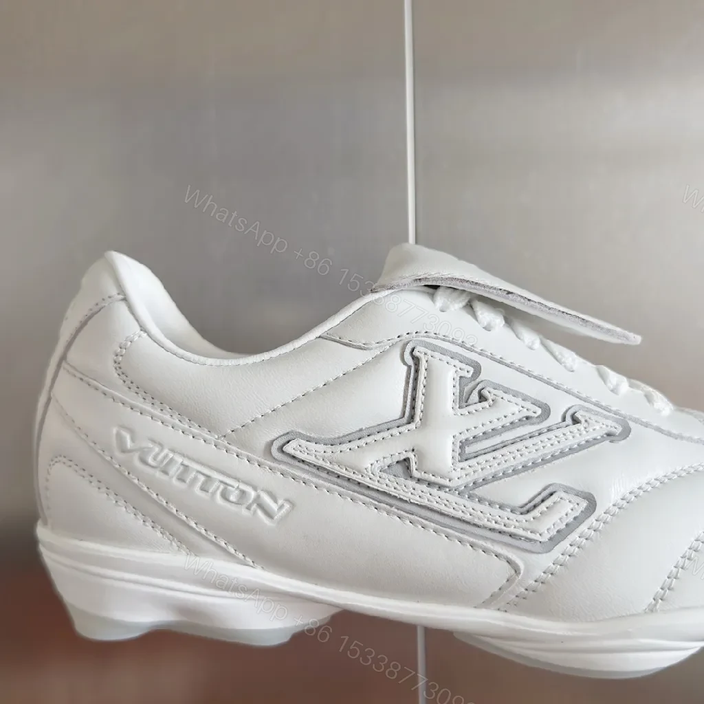 View 2 of White LV-Inspired High-Top Sneakers - Premium Comfort & Style