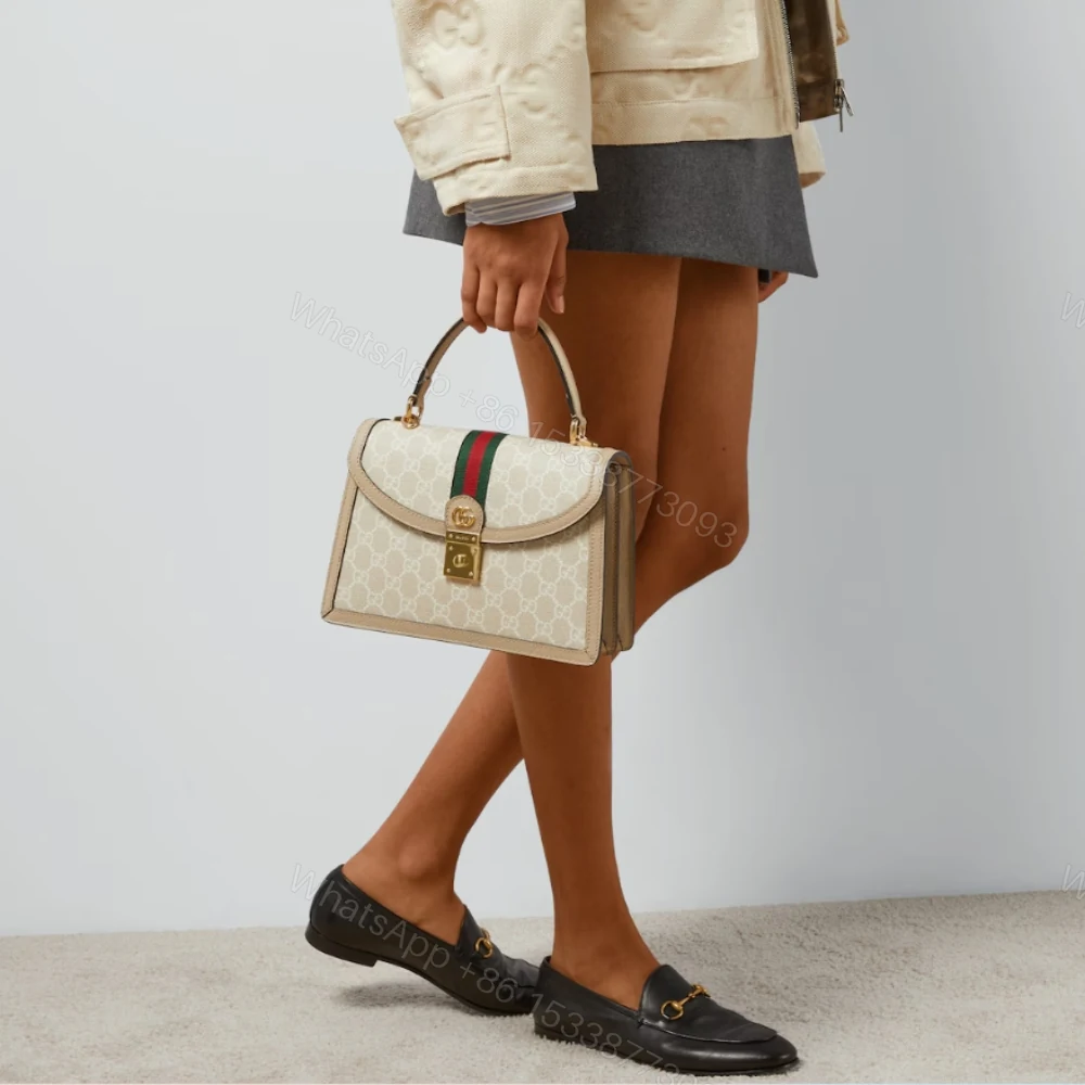 View 7 of Gucci Ophidia Small Top Handle Bag Beige 25Cm