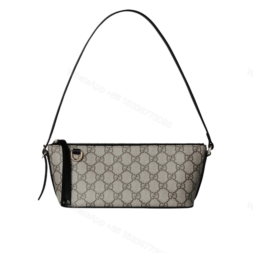 Gucci Gg Emblem Small Shoulder Bag Beige And Dark Brown 22Cm — view 1