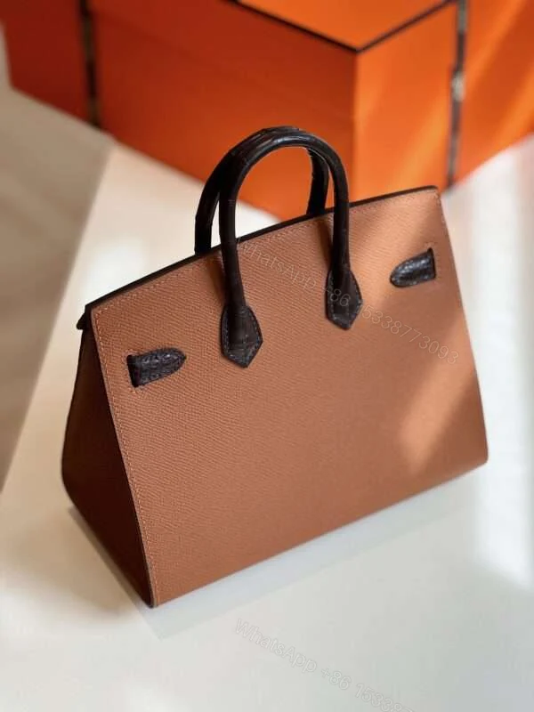 View 5 of Hermès Birkin 20 Sellier Faubourg House Brown Palladium Hardware