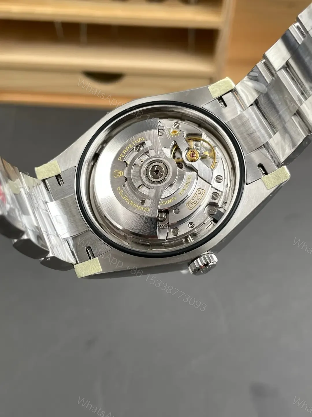 View 5 of Rolex Oyster Perpetual 41mm Khaki Yellow Dial Automatic Watch RLX-OP-41-KHAKI-YEL