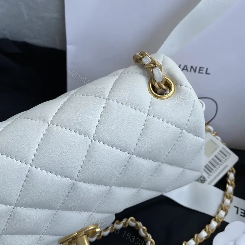 View 7 of Chanel White Pearl Crush Mini Flap Bag
