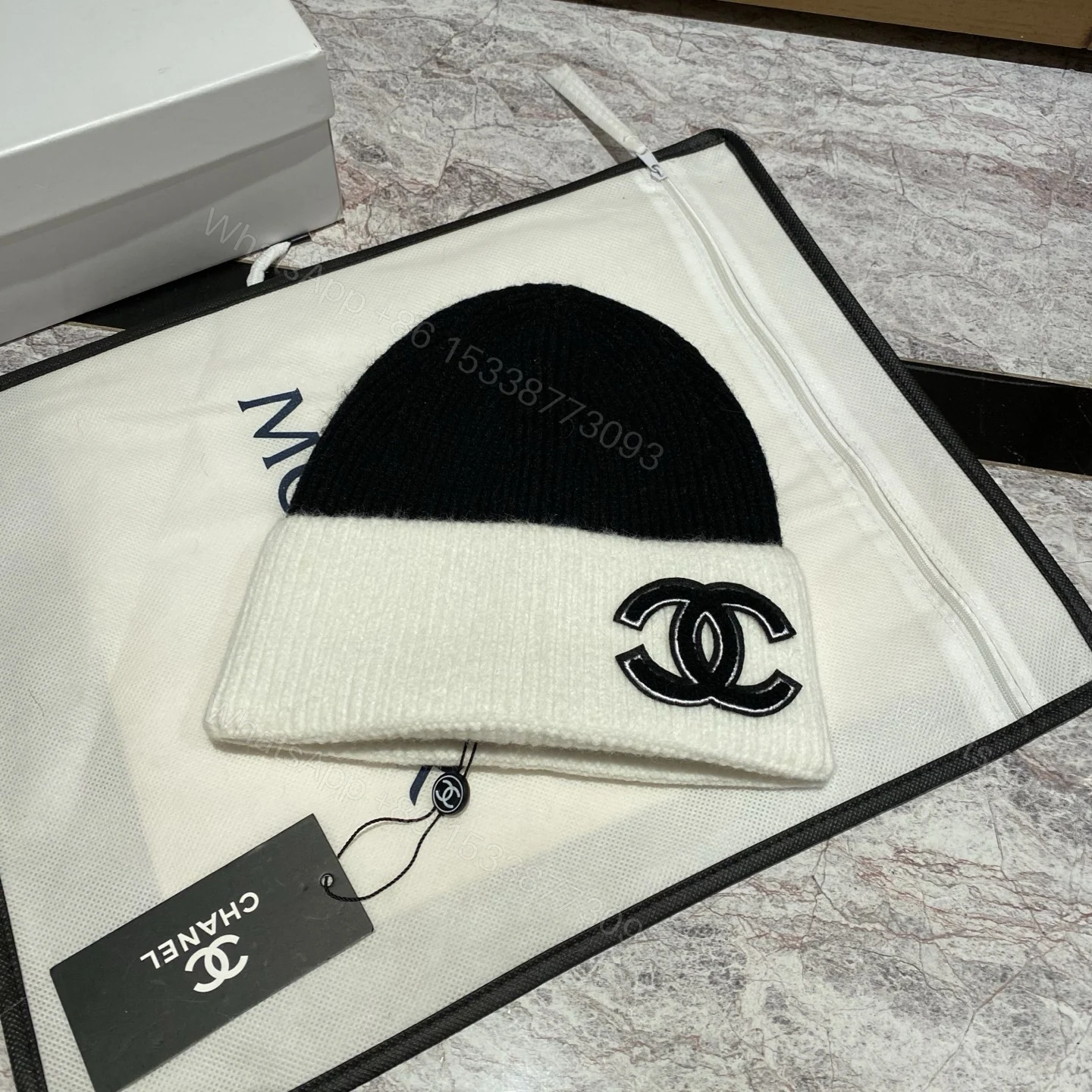 View 2 of Chanel Beanie Cashmere Wool White