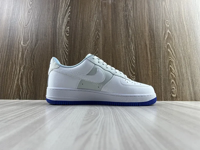 View 2 of Minimal White + Leather + Nike Low-Profile + Ultramarine Outsole Sneaker