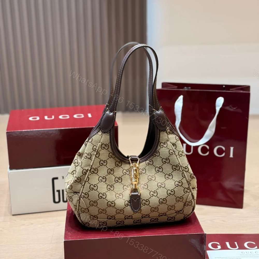 View 2 of Gucci Mercato Small Tote Bag Sand And Brown GG Canvas 25cm