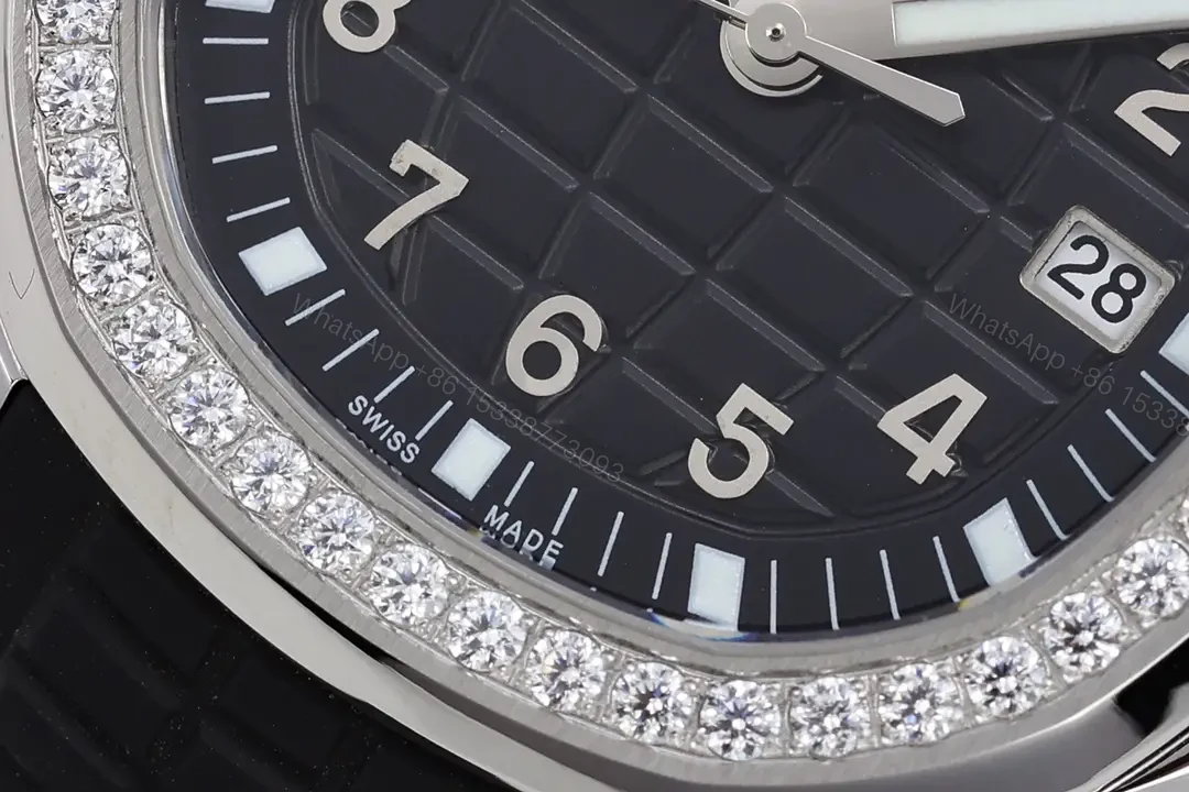 View 5 of Patek Philippe Aquanaut Black Diamond Watch Rubber Strap Ultimate 39MM PP-AQUANAUT-5267-BLK-DIA-RUB