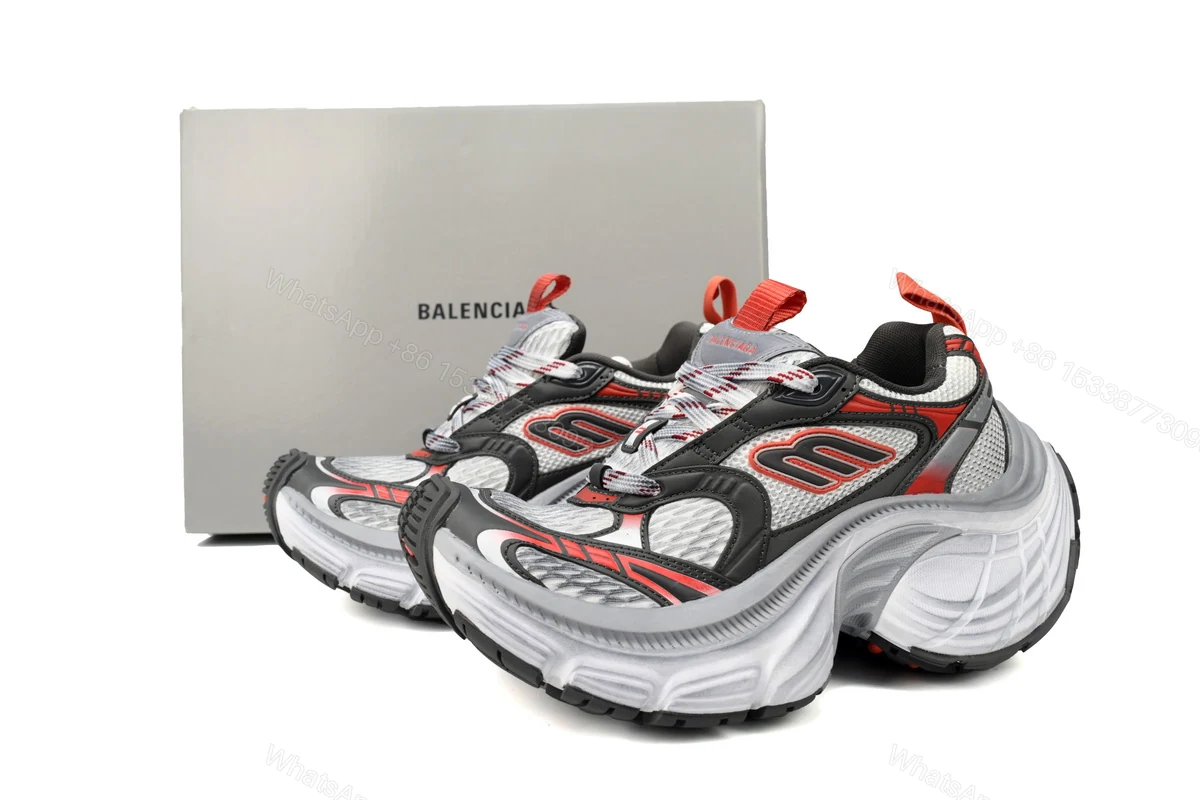 Balenciaga 10 XL Grey Black Red 784342 W2MV2 0311 — view 2