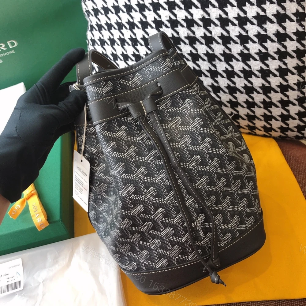 View 3 of 高仿Goyard*PEFLOT5抽繩水桶包灰色免檢版