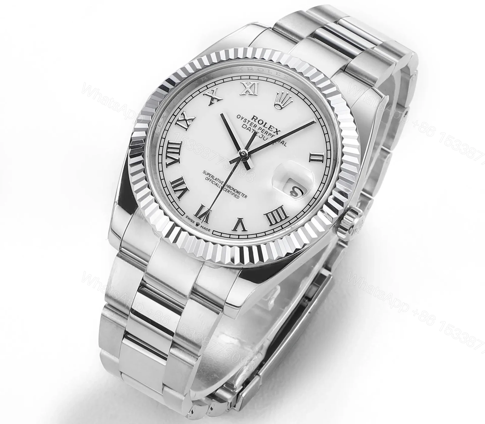 View 2 of WWF Factory Clean Factory DDF Silver Classic Datejust Watch 41mm