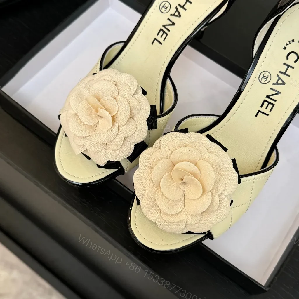 View 2 of Ivory Satin Pumps + Floral Corsage + Couture Style + Open-Toe Comfort + Pump