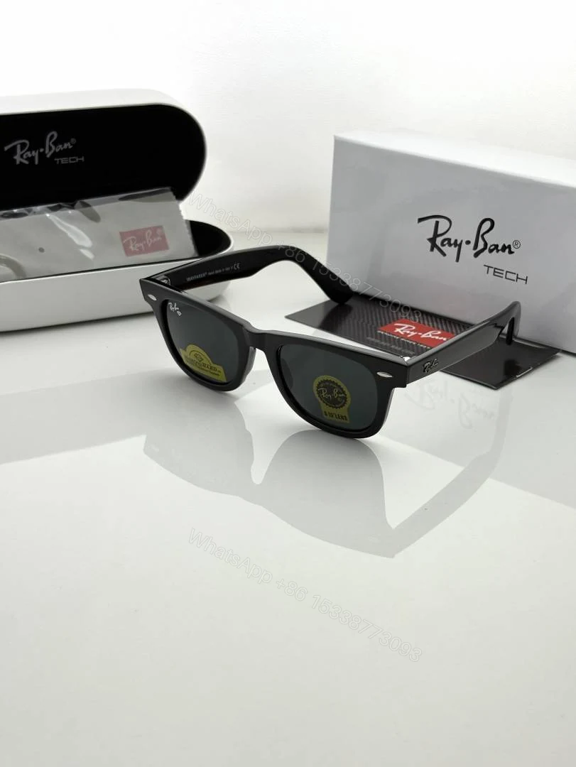 First Copy Ray-Ban 2140 Black Shining Sunglasses UV Protected Premium Quality — view 1