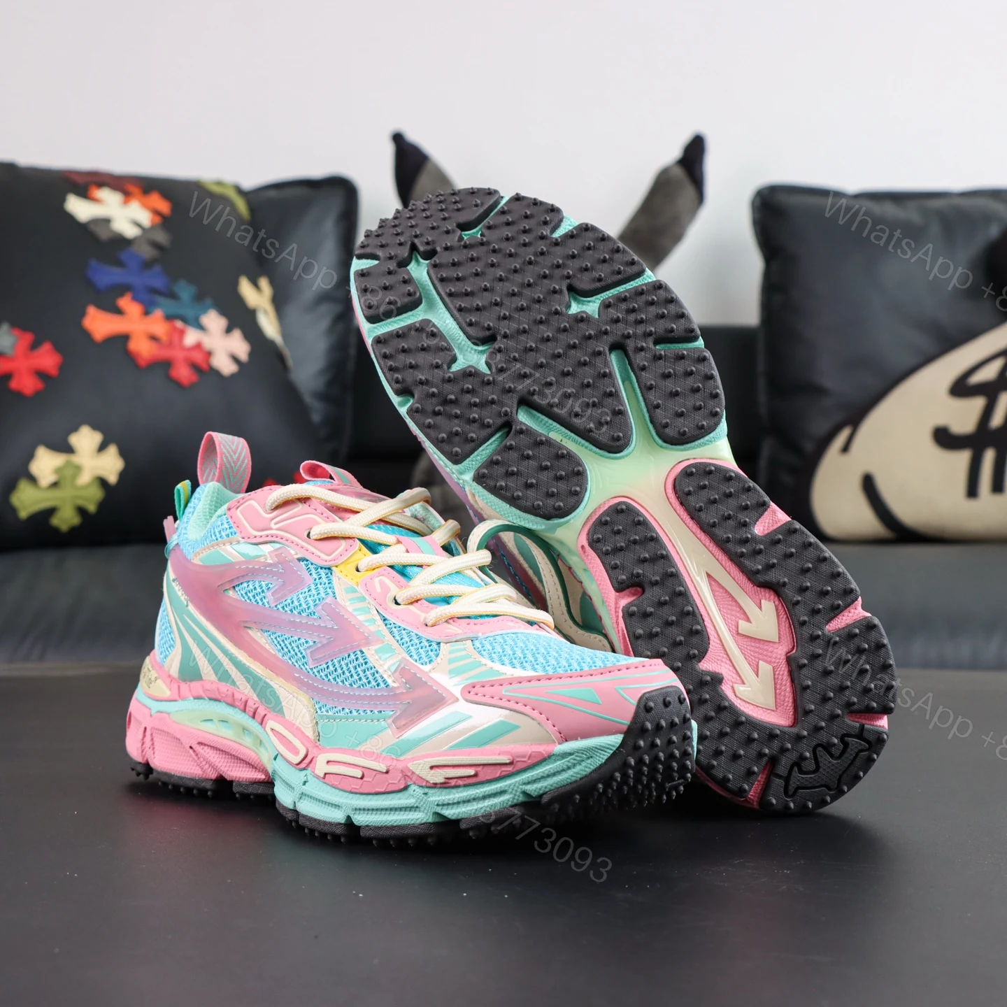 View 3 of Off White Be Right Back Pink Blue