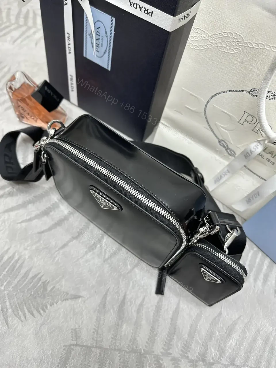 View 3 of Black Coated-Fabric Crossbody All-Day Luxury Set