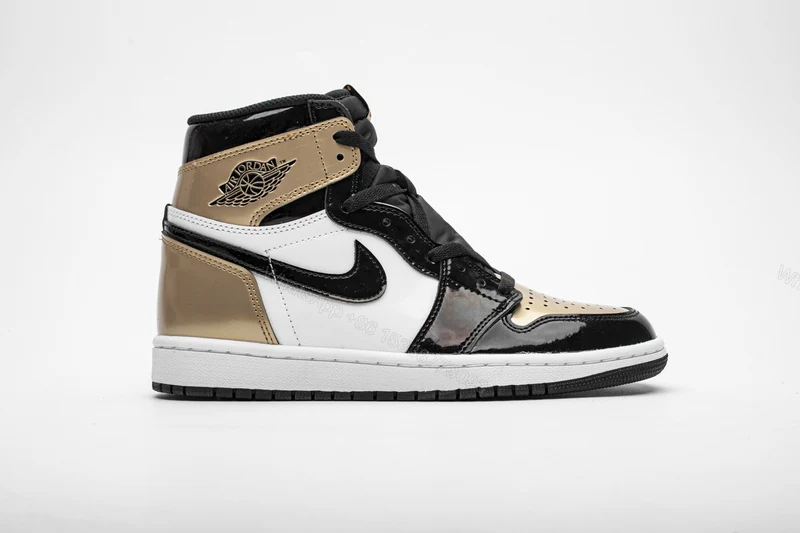 View 2 of Air Jordan 1 Retro High NRG Patent Gold Toe 861428-007