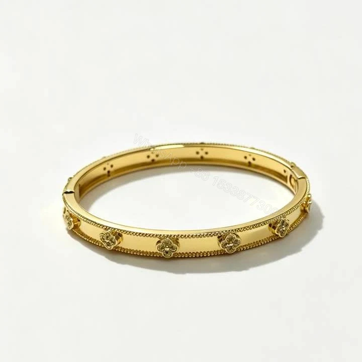 View 3 of Van Cleef Arpels Replica Perlée Clovers Bangle Bracelet TJ621