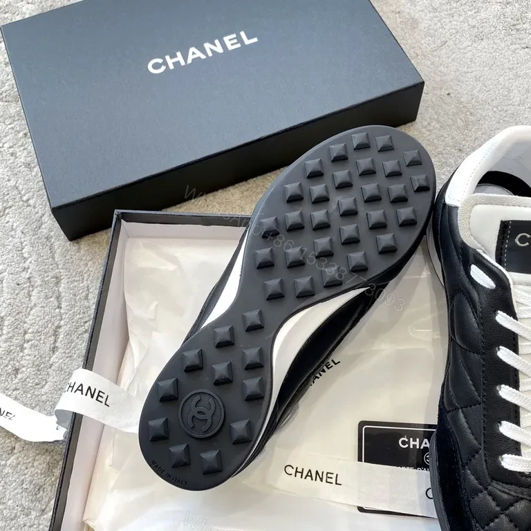 View 7 of Chanel-Inspired Quilted High-Top Sneakers: Luxe Comfort