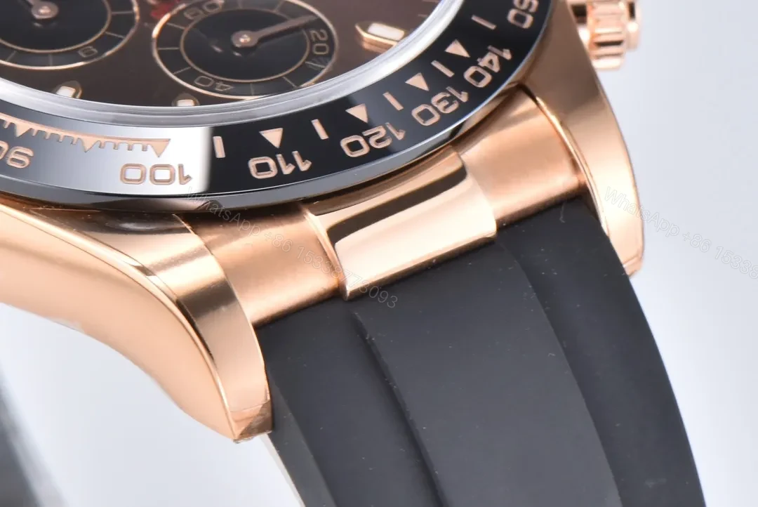 View 6 of WWF Factory Clean Factory Clean Rose Gold Daytona Rubber Strap Watch
