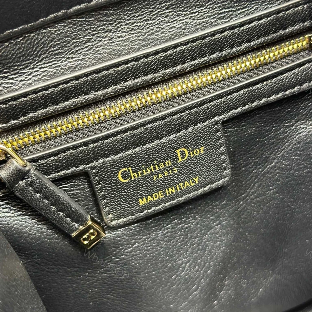 View 9 of 高仿Dior*D-Motion系列M2851M900小牛皮水桶包小號黑色免檢版