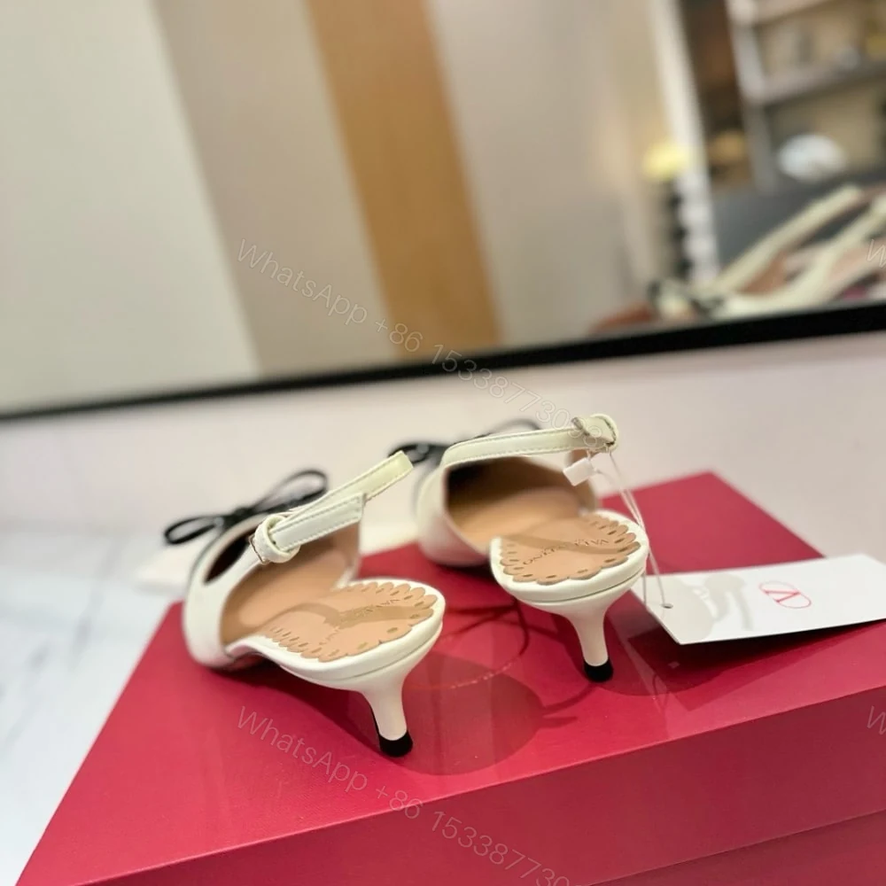 View 6 of VALENTINO BEPOINTY SLINGBACK PUMPS IVORY AND TOBACCO 6W2S0LL3YEA CVM