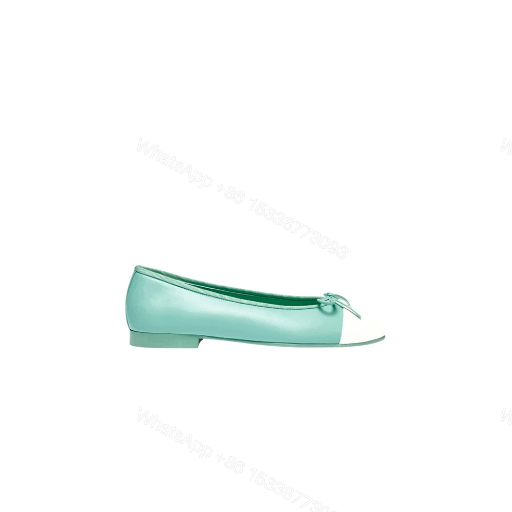 Chanel Ballet Flats Light Green And White — view 1