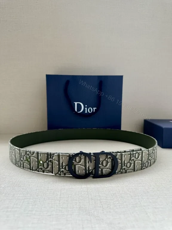 View 6 of Medium-Duty Designer Canvas Belt with Monogram Accent