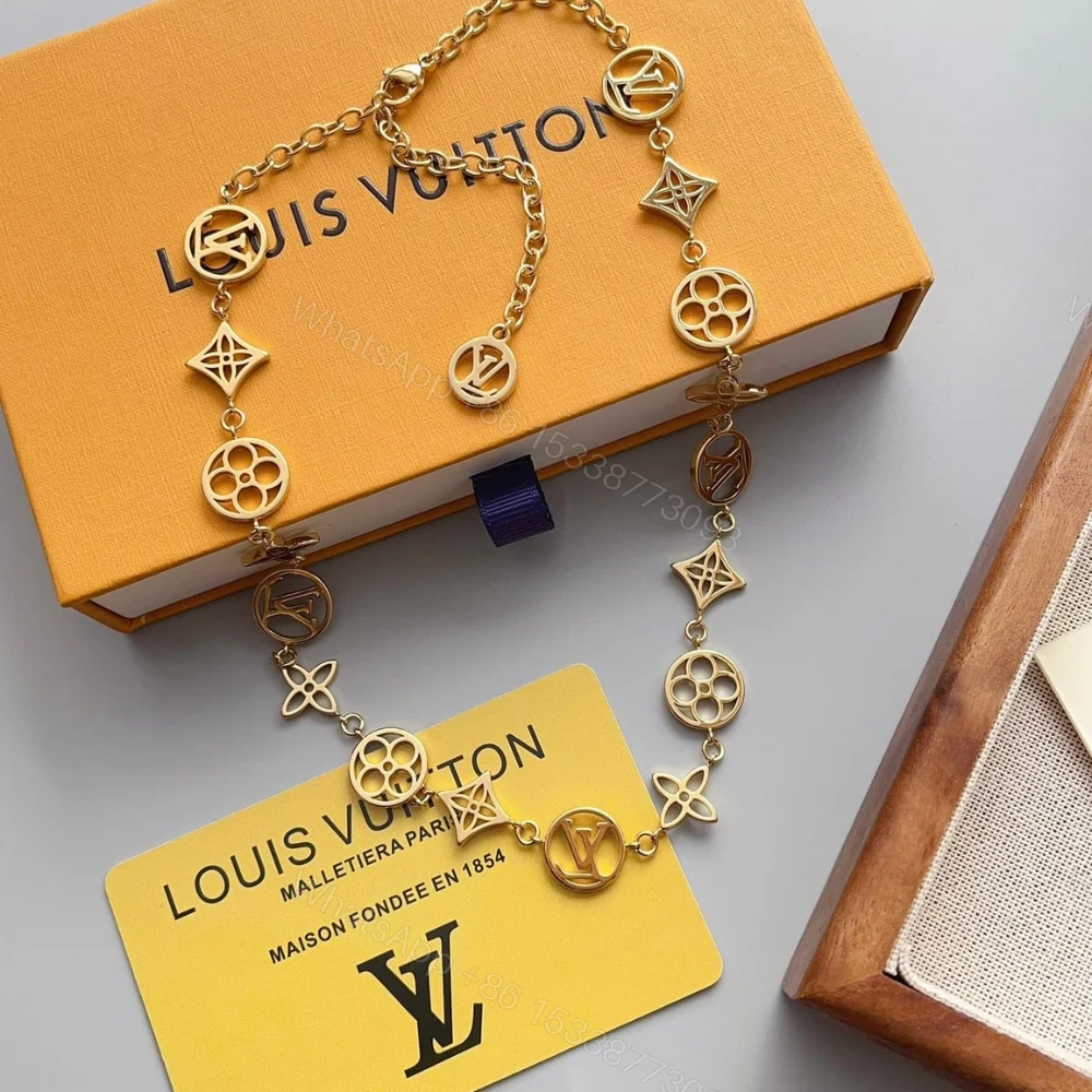 View 2 of Louis Vuitton LV Lace Necklace Gold M01057