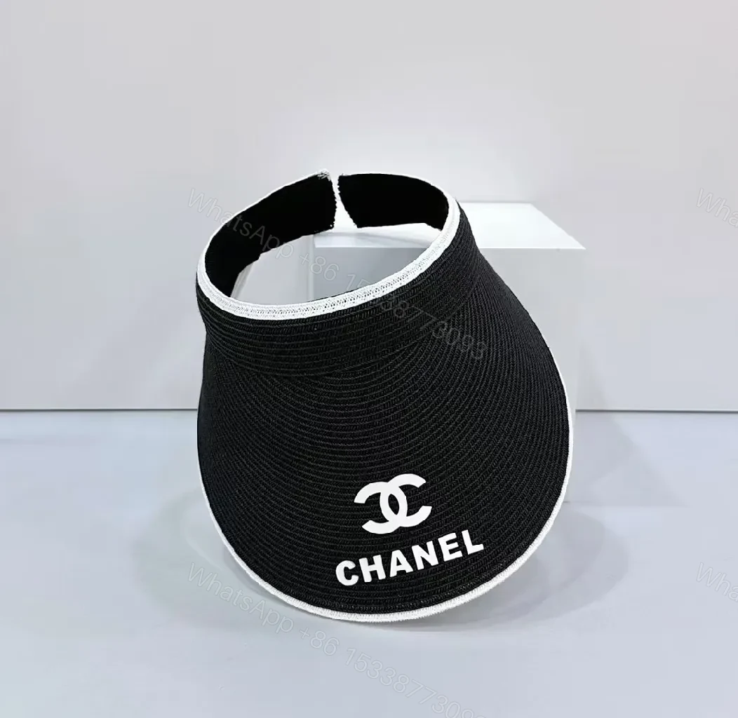 View 2 of Sunlit Visor: Woven Brim, Chanel-Inspired Luxury Sun Hat