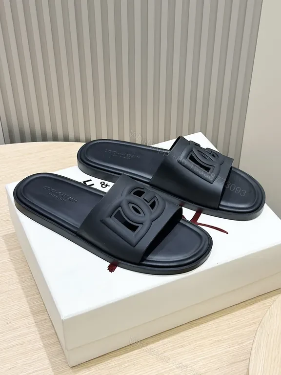 View 9 of Dolce & Gabbana Black Logo Slide: Effortless Comfort
