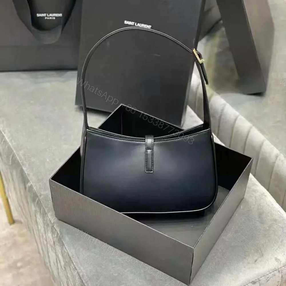 View 3 of Saint Laurent YSL Women LE 5 A 7 Hobo Bag in Smooth Leather-Black