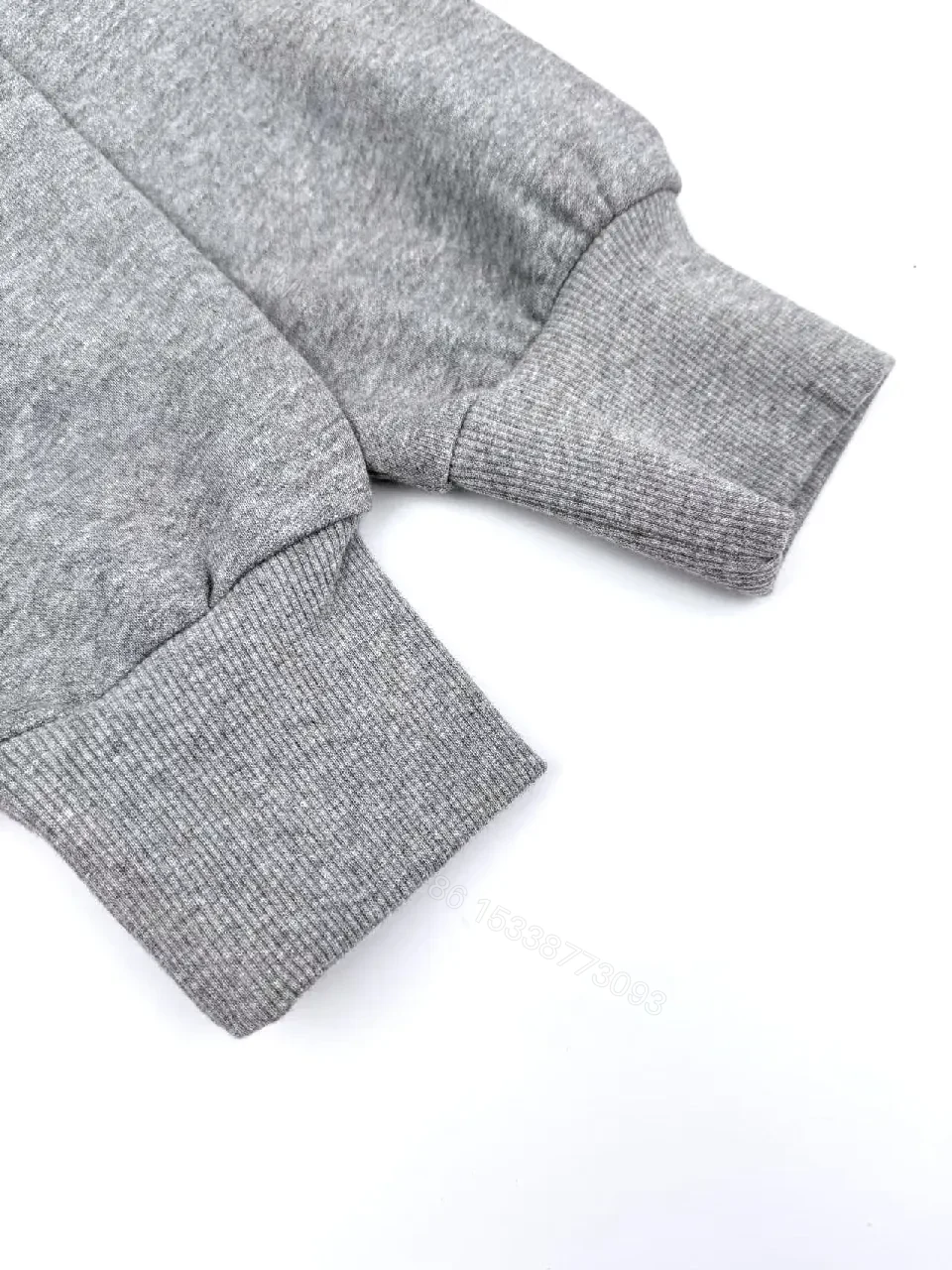 View 8 of Grey Melange Hoodie - Soft Fleece, Logo Detail, Casual Luxury