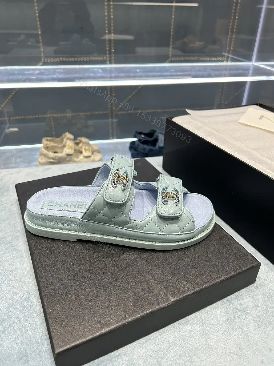 View 7 of Quilted Sandals: Subtle Shine, All-Day Comfort, Dual-Strap