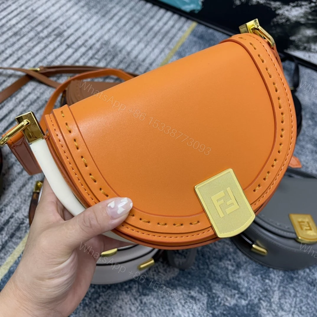 View 4 of Fendi Moonlight Clementine Orange Satchel Crossbody Bag