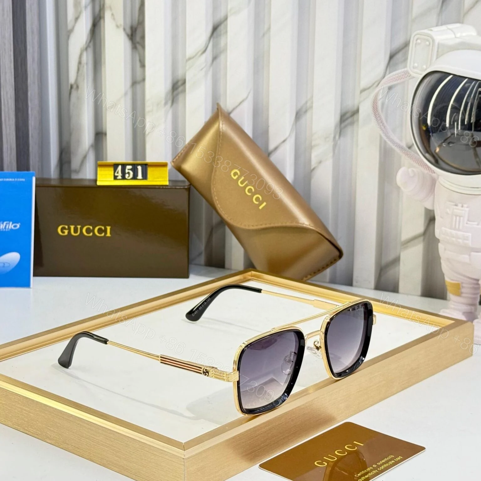 View 2 of Gucci C09B46-7 Sunglasses Black UV Protection