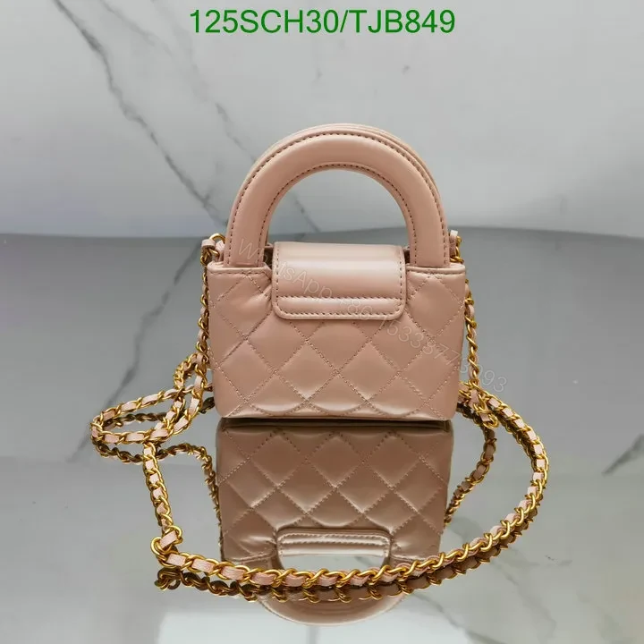 View 12 of Chanel Shiny Aged Calfskin Quilted Mini Nano Kelly Shopper in White CB1234