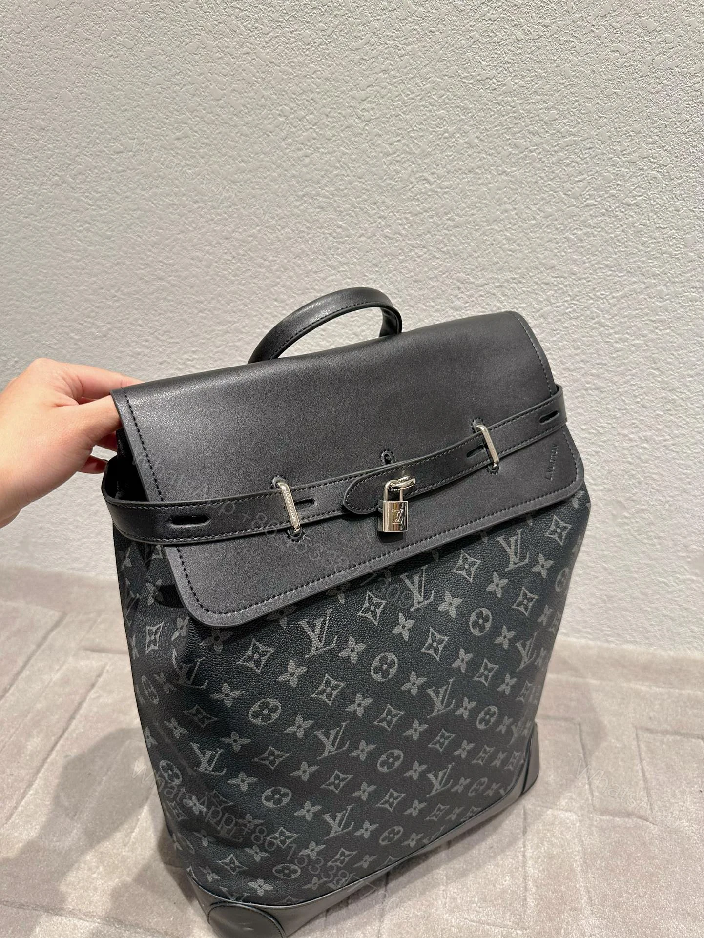 View 5 of Louis Vuitton Monogram Eclipse Steamer Backpack