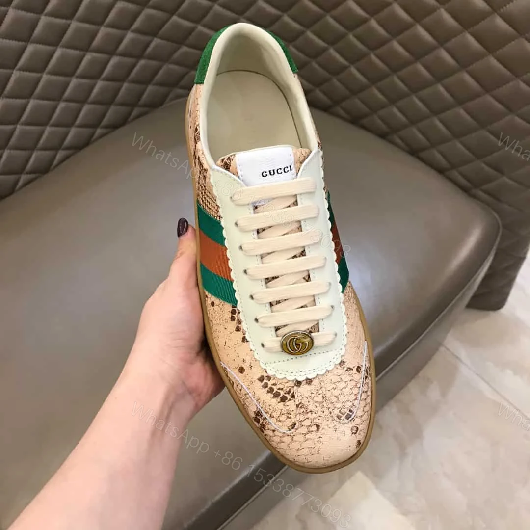 View 7 of GUCCI MEN’S NATURAL G74 PYTHON TRAINER WITH WEB – GC35