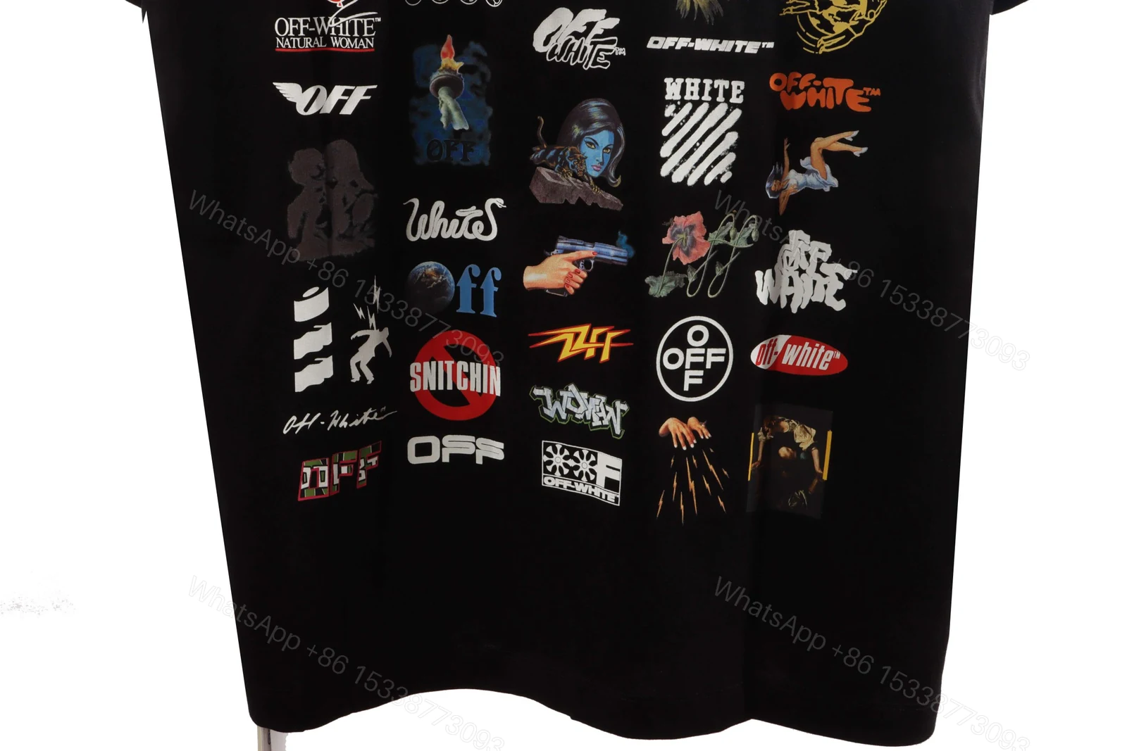 View 5 of Off-White Multiple Logos Black T-Shirt