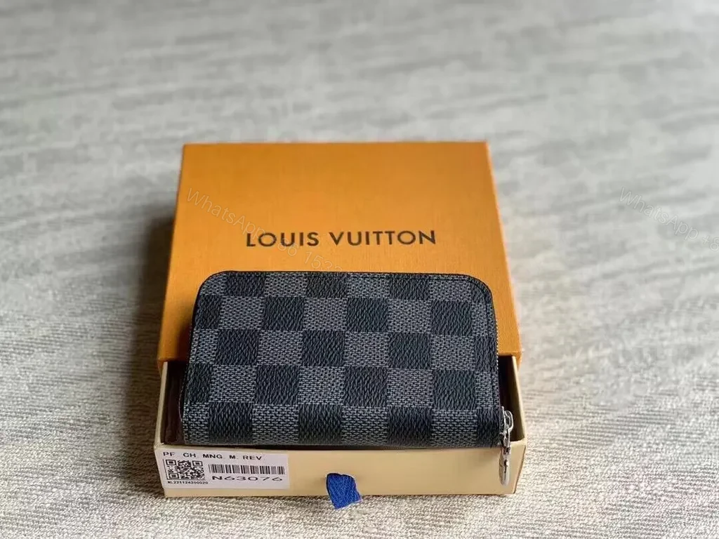 View 3 of Damier Graphite Zip Wallet: Sleek, Secure Organization