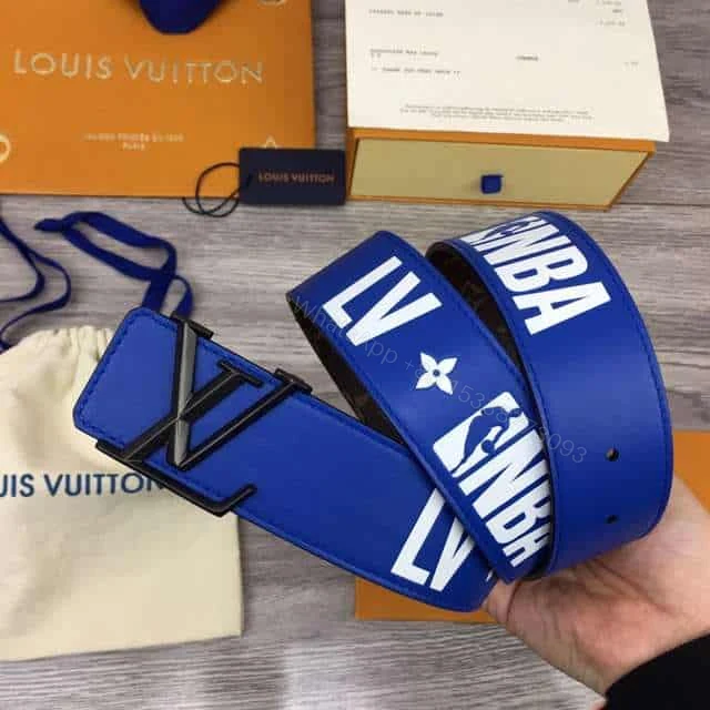 View 4 of LOUIS VUITTON X NBA 3 STEPS 40MM REVERSIBLE MONOGRAM CANVAS BELT – B98