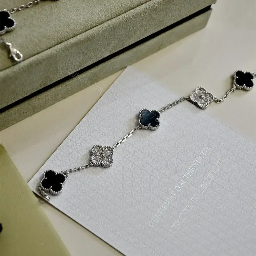 View 10 of 高仿首飾VanCleef&Arpels*RP2R900縞瑪瑙白金手鏈